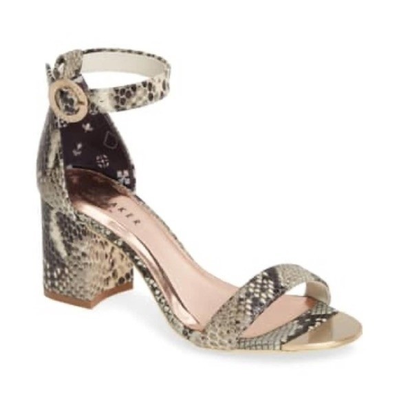 TED BAKER LONDON Manyap Snake Sandal Size 38 NEW NIB - Picture 1 of 15